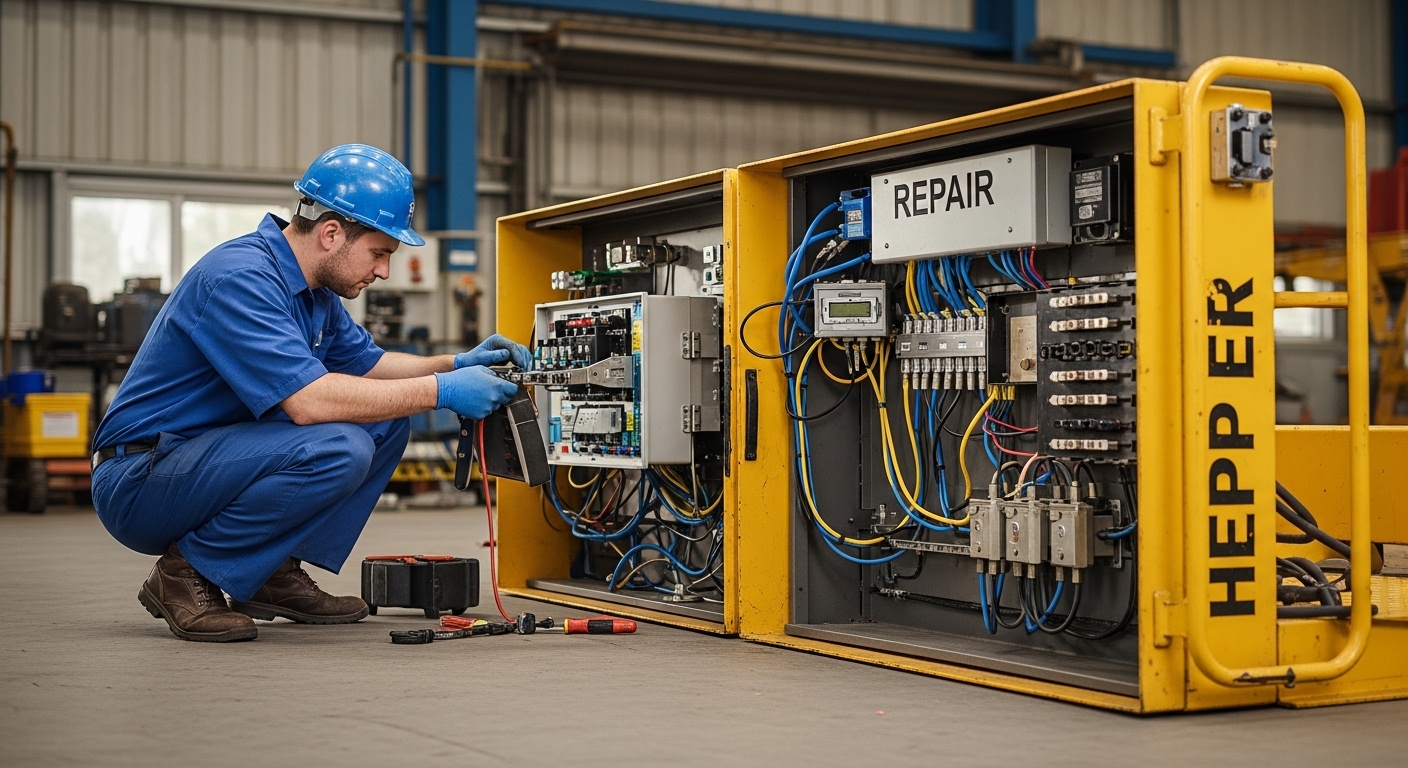 Reparación de sistemas eléctricos en rampas